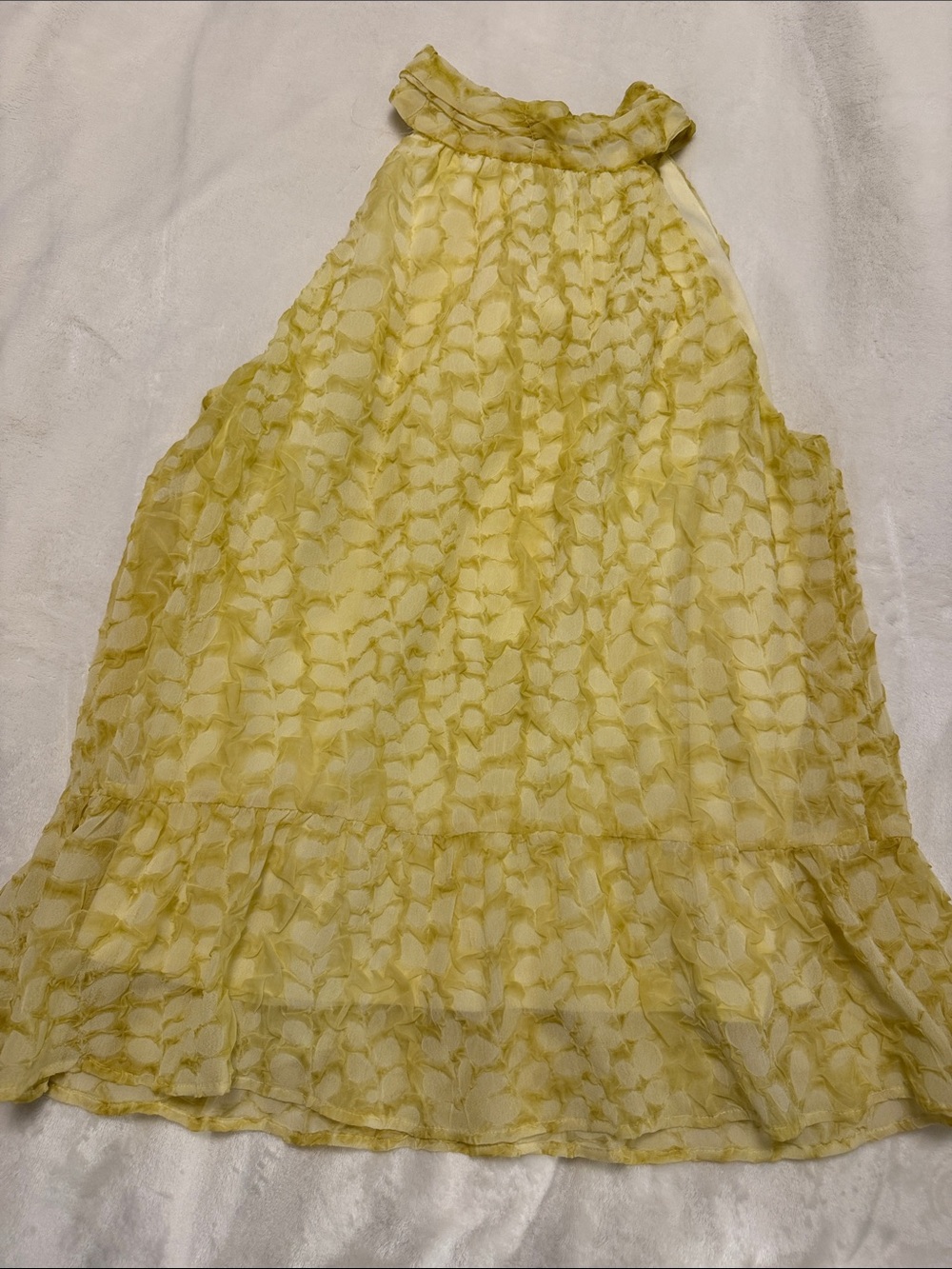 Cato Yellow Leaf-Print Halter top